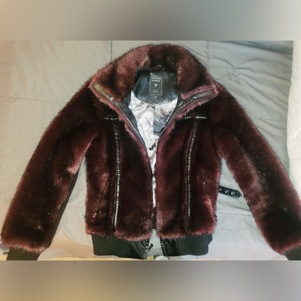 Guess women’s faux fur coat